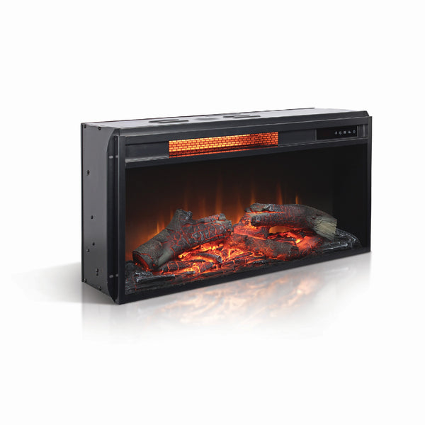Nex Log Fireplace Insert w Remote Control, 29 Inch, Single Flame Color