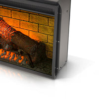 Hemy 43 Inch Electric Log Fireplace Insert w Remote Control, Brick Backdrop  - BM347047