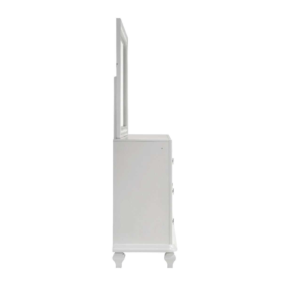 Stacy Dresser Mirror, White Wood, Integrated LED Lighting, 39x41  - BM347064