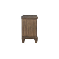 Henry Classic Nightstand, Brown Acacia Wood, 2 Drawers, 29 Inch  - BM347069