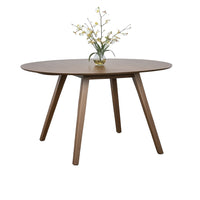 Scar Dining Table, Walnut Brown Rubberwood, 2 Drop Leaves, 36-56 Inch  - BM347070
