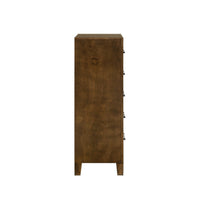 Lary Tall Dresser Chest, Youth bedroom, Walnut Brown, 5 Drawers  - BM347073