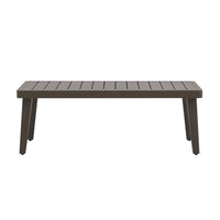 Geny Patio Coffee Table, Brown Aluminum, Rectangular 49 Inch Top  - BM347090