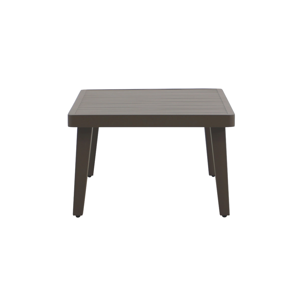 Geny Patio Coffee Table, Brown Aluminum, Rectangular 49 Inch Top  - BM347090
