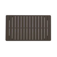 Geny Patio Coffee Table, Brown Aluminum, Rectangular 49 Inch Top  - BM347090