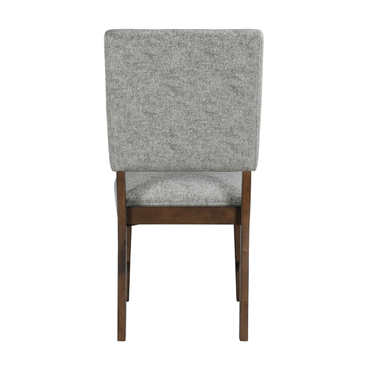 Bloi Dining Side Chair Set of 2, Gray Textured Polyester, Brown Legs  - BM347098