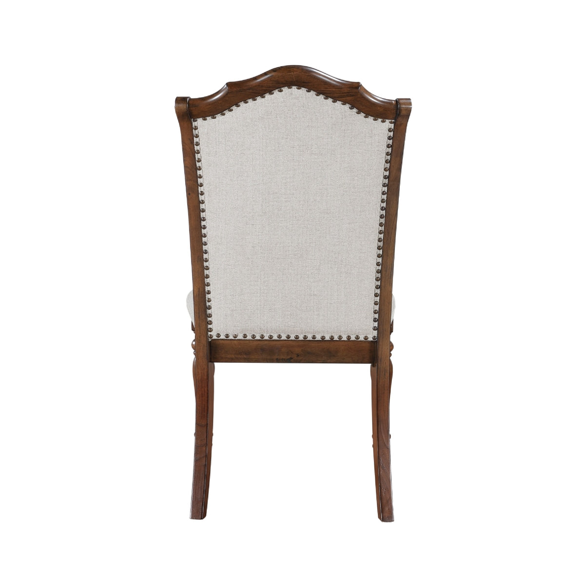 Feva Dining Side Chair Set of 2, Gray Polyester, High Back, Nailhead Trim  - BM347100