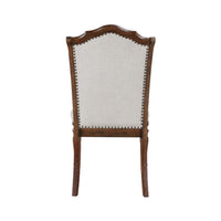 Feva Dining Side Chair Set of 2, Gray Polyester, High Back, Nailhead Trim  - BM347100