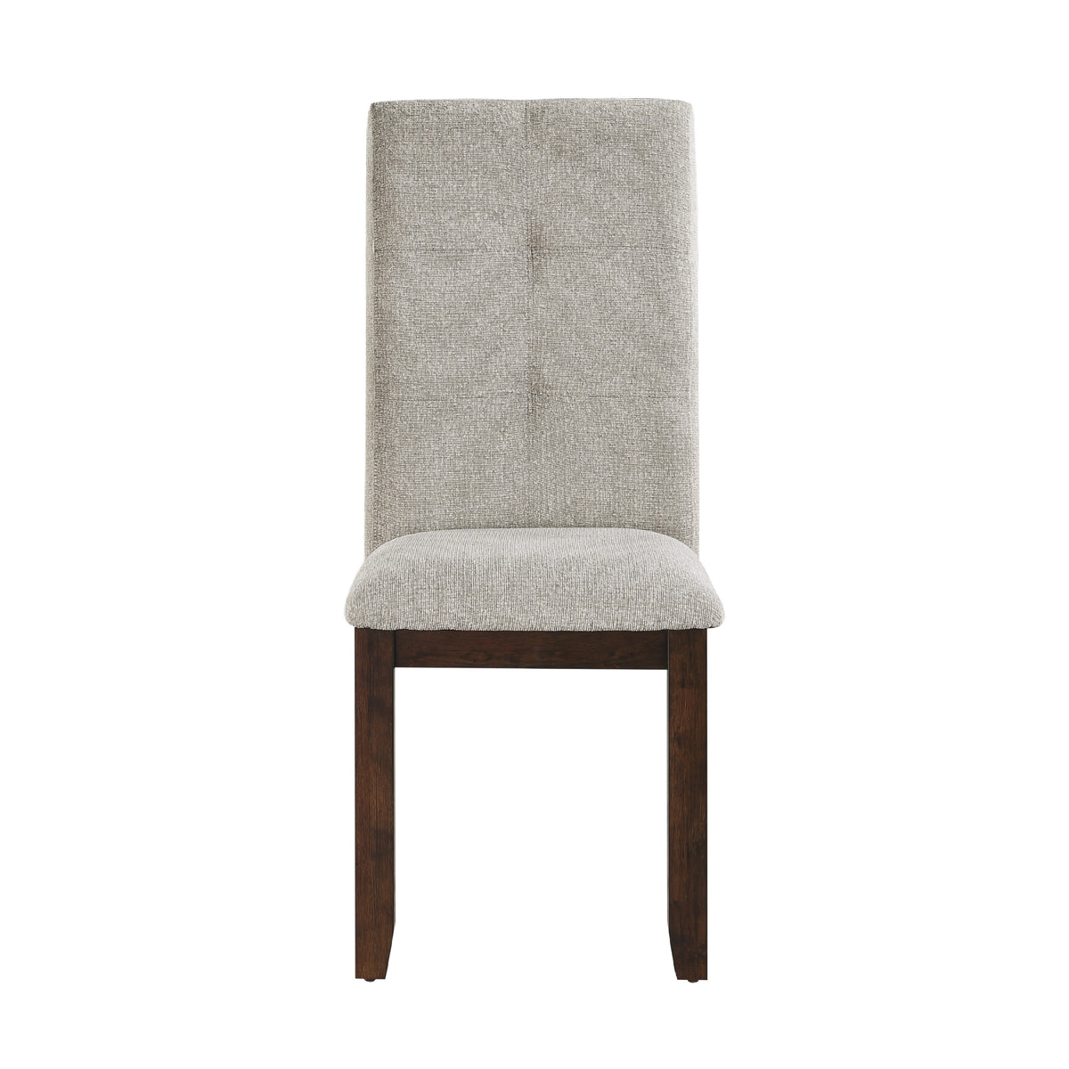 Sifa Dining Side Chair Set of 2, Moonstone Gray Polyester, Tufted Stitch  - BM347102