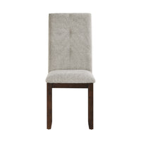 Sifa Dining Side Chair Set of 2, Moonstone Gray Polyester, Tufted Stitch  - BM347102