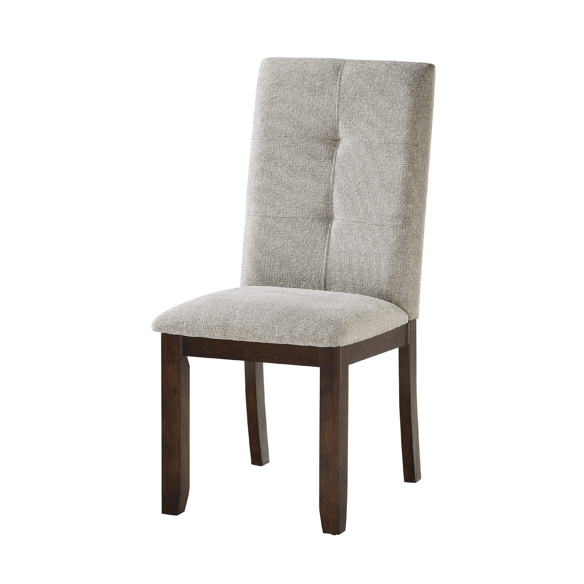 Sifa Dining Side Chair Set of 2, Moonstone Gray Polyester, Tufted Stitch  - BM347102
