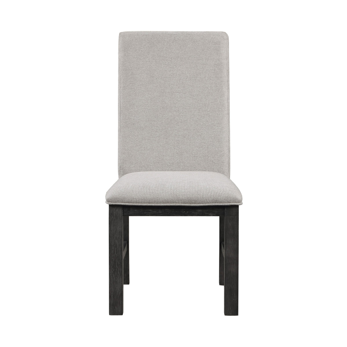 Lory Dining Side Chair Set of 2, Gray Textured Polyester, High Back  - BM347104