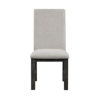 Lory Dining Side Chair Set of 2, Gray Textured Polyester, High Back  - BM347104