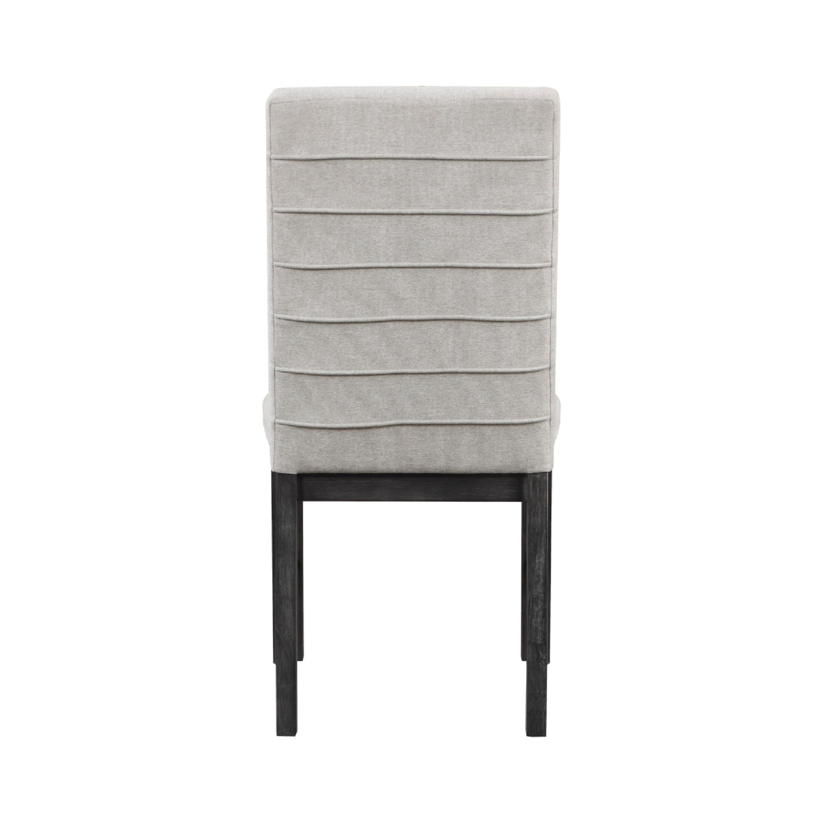 Lory Dining Side Chair Set of 2, Gray Textured Polyester, High Back  - BM347104