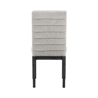 Lory Dining Side Chair Set of 2, Gray Textured Polyester, High Back  - BM347104