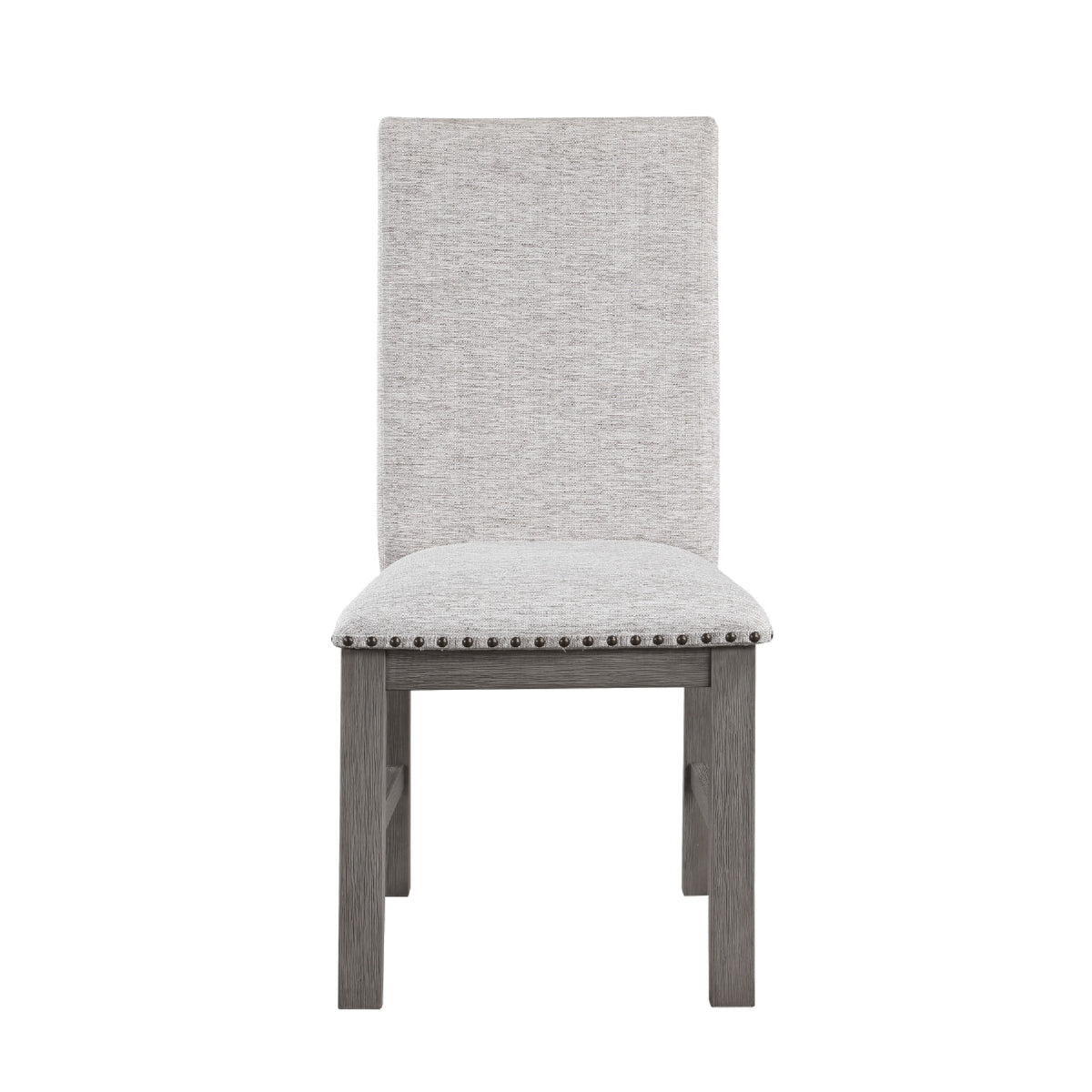 Hoso Dining Side Chair Set of 2, Beige, Wood Frame, Nailhead Trim  - BM347105
