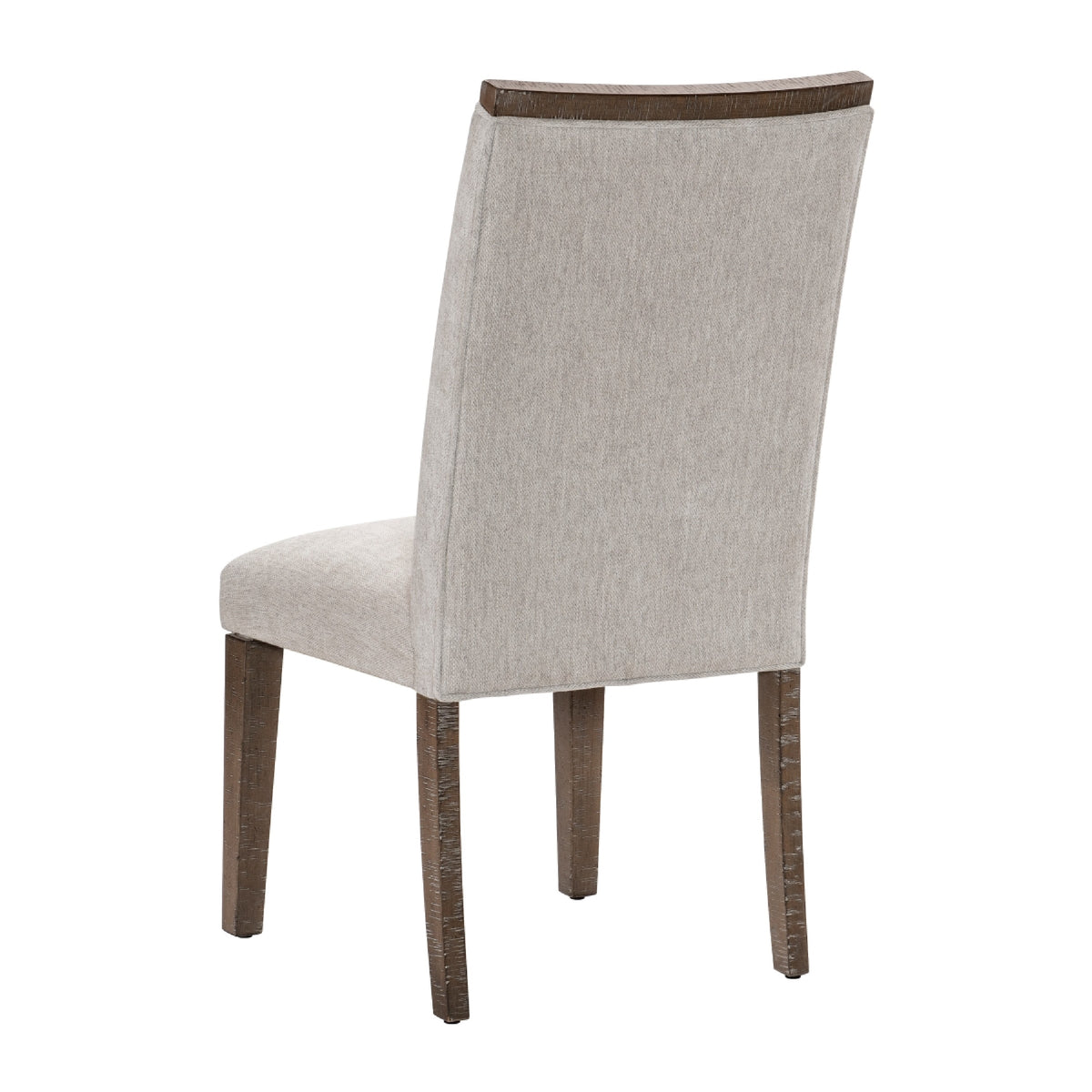 Olia Dining Side Chair Set of 2, Gray Polyester, Straight Wood Legs  - BM347106