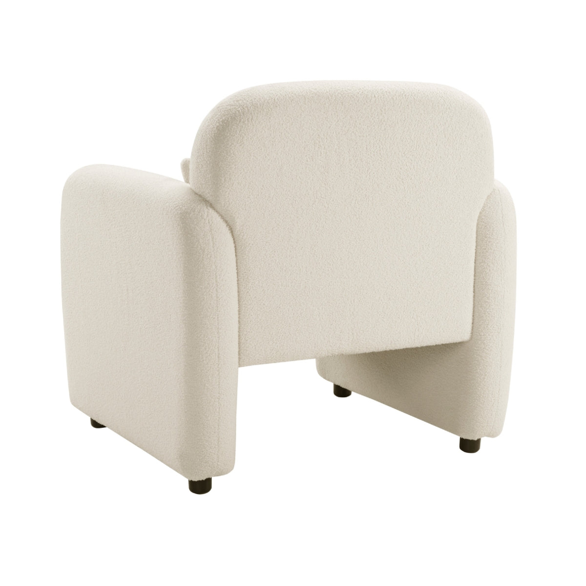 Oham Accent Chair with Lumbar Pillow and Track Arms, Beige Boucle  - BM347113