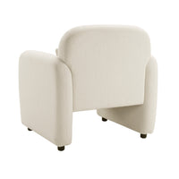 Oham Accent Chair with Lumbar Pillow and Track Arms, Beige Boucle  - BM347113
