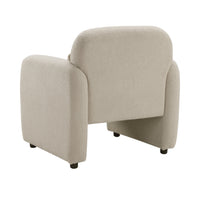 Oham Accent Chair with Lumbar Pillow and Track Arms, Taupe Brown Boucle  - BM347114