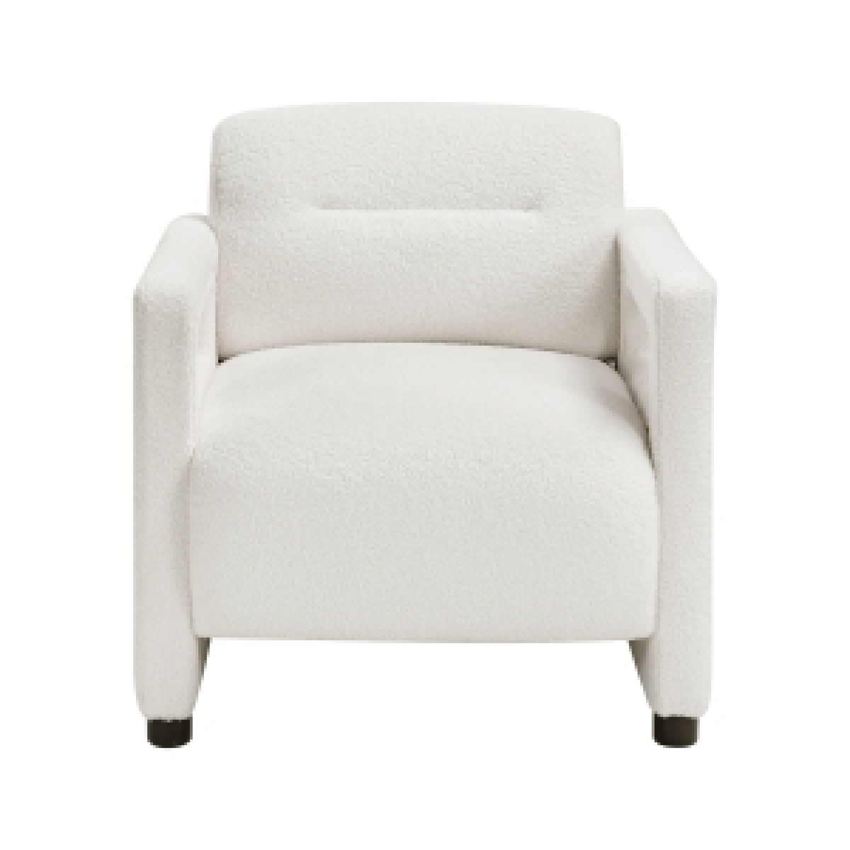 Osy Accent Armchair, Cutout Track Arms, Foam Fill Beige Boucle  - BM347115