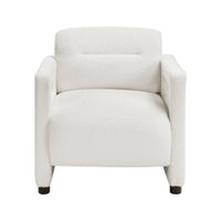 Osy Accent Armchair, Cutout Track Arms, Foam Fill Beige Boucle  - BM347115