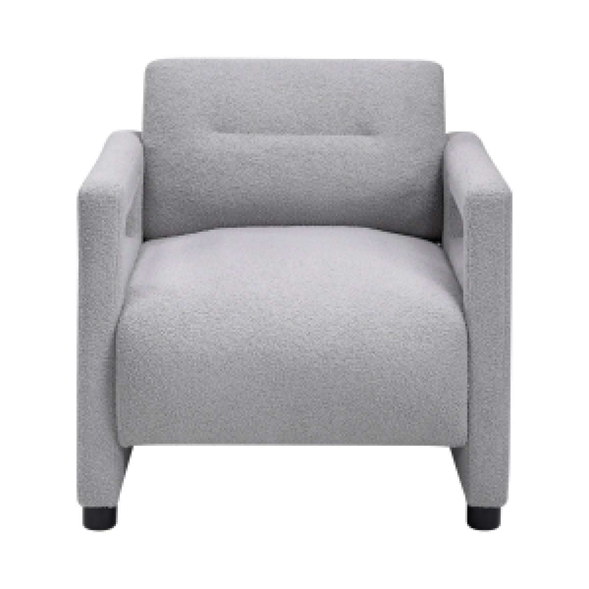 Osy Accent Armchair, Cutout Track Arms, Foam Fill Gray Boucle  - BM347116