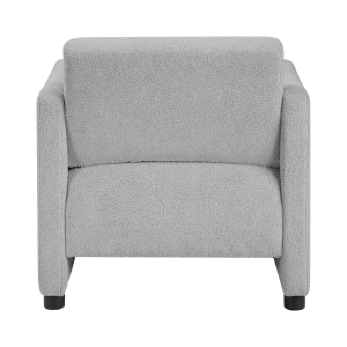 Osy Accent Armchair, Cutout Track Arms, Foam Fill Gray Boucle  - BM347116
