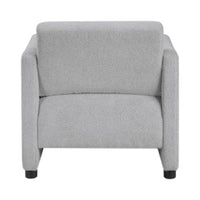 Osy Accent Armchair, Cutout Track Arms, Foam Fill Gray Boucle  - BM347116