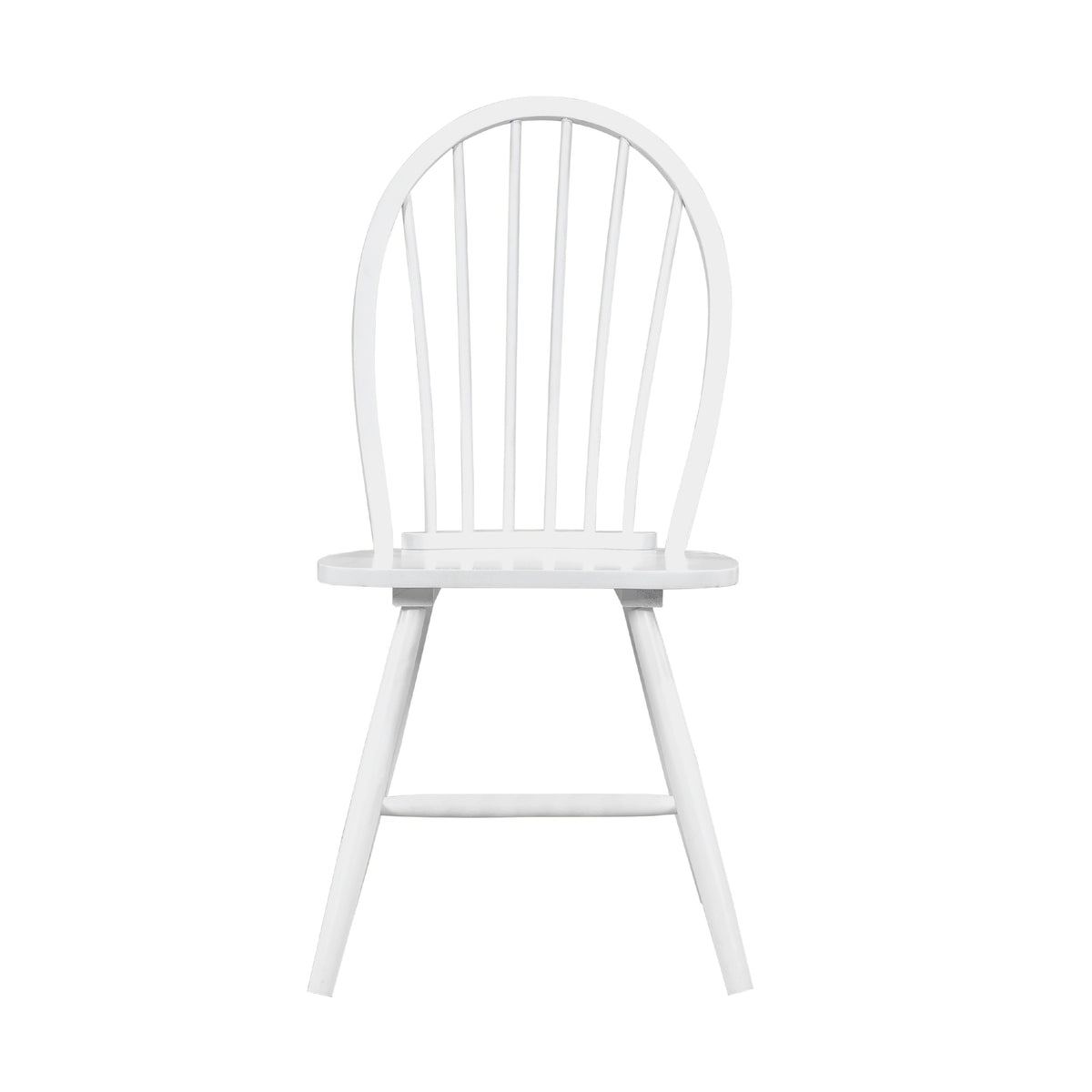 Soa Dining Side Chair Set of 2, Curved Windsor Backs, White Wood  - BM347130