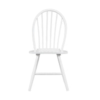 Soa Dining Side Chair Set of 2, Curved Windsor Backs, White Wood  - BM347130