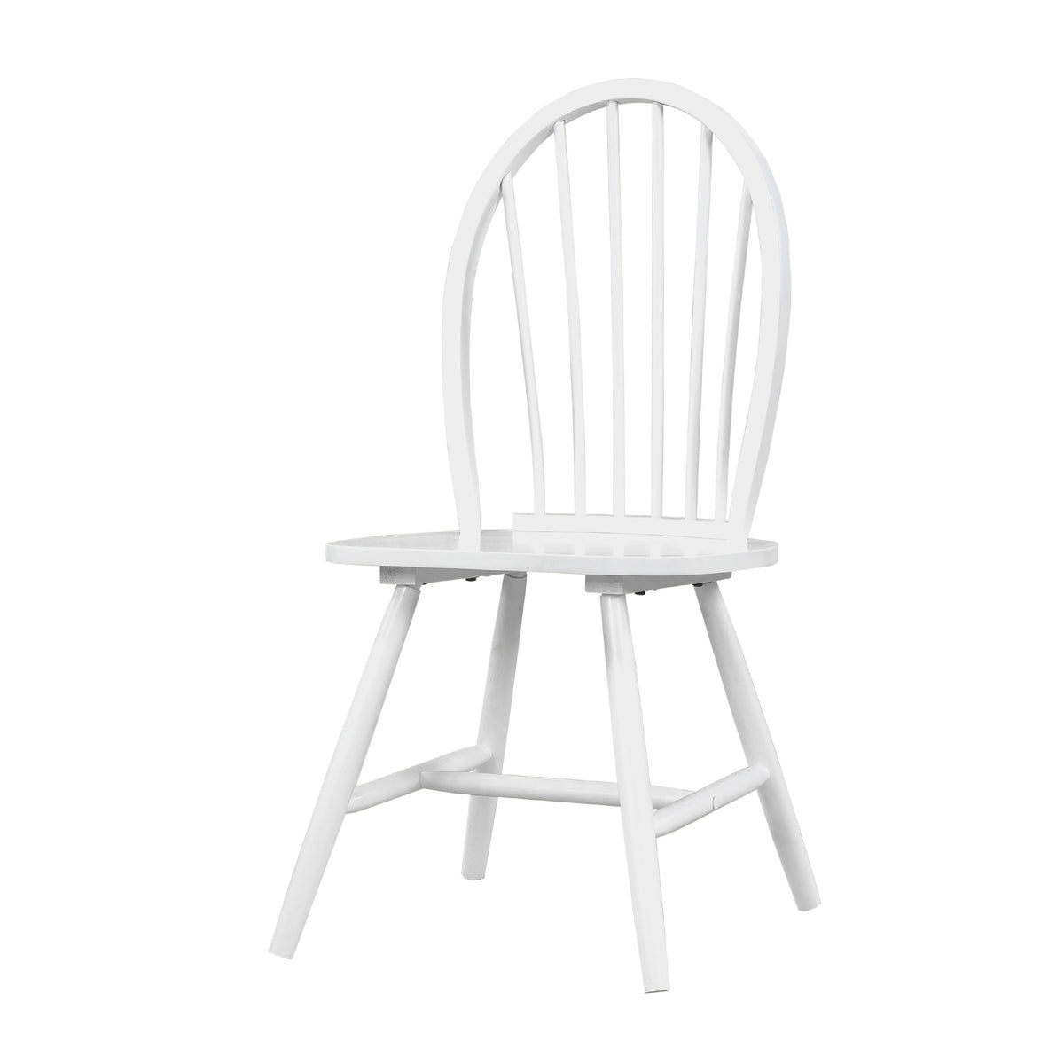 Soa Dining Side Chair Set of 2, Curved Windsor Backs, White Wood  - BM347130
