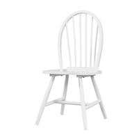 Soa Dining Side Chair Set of 2, Curved Windsor Backs, White Wood  - BM347130