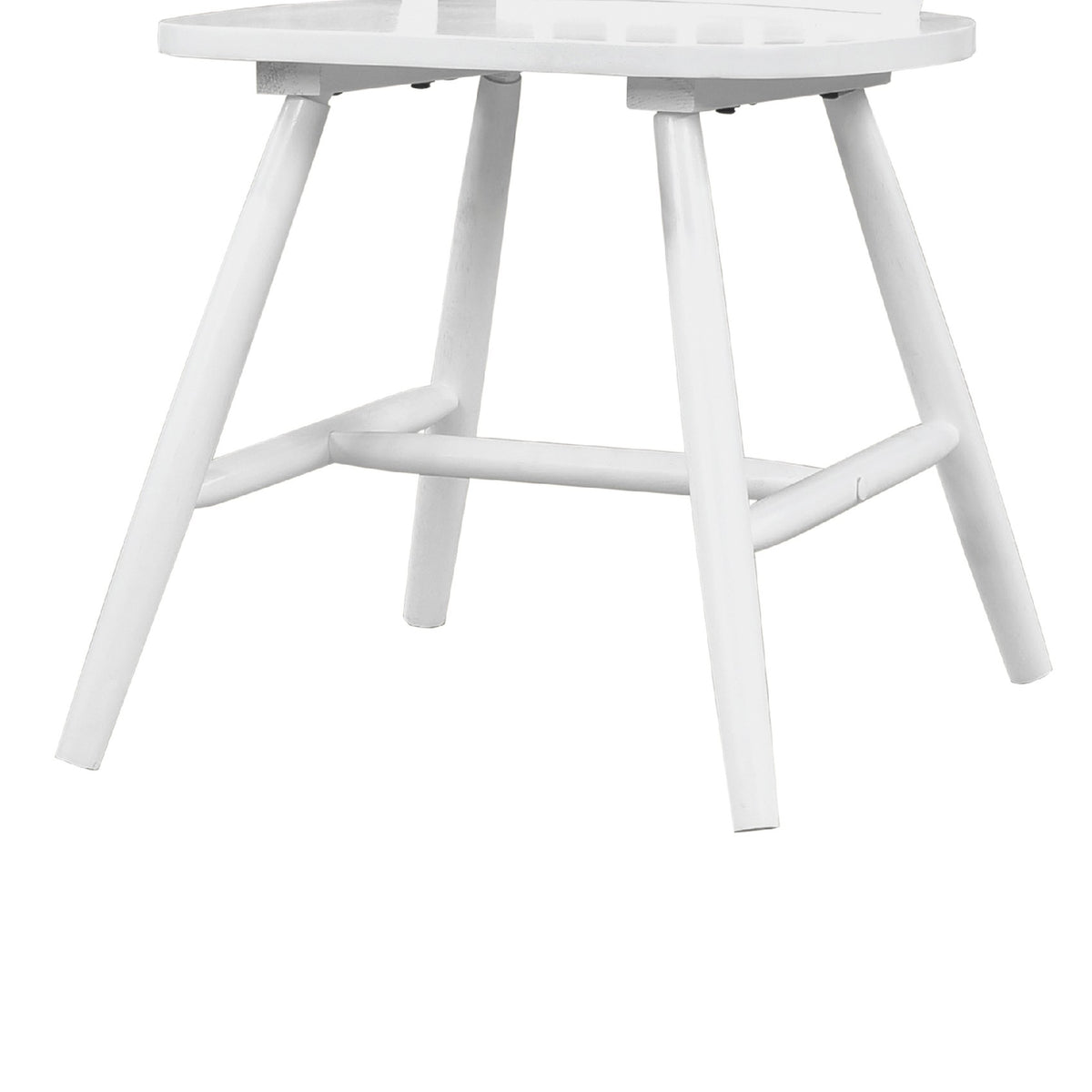 Soa Dining Side Chair Set of 2, Curved Windsor Backs, White Wood  - BM347130