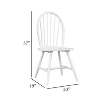 Soa Dining Side Chair Set of 2, Curved Windsor Backs, White Wood  - BM347130