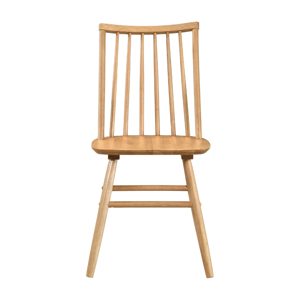 Ger Dining Side Chair Set of 2, Slatted Backs, Natural Oak Brown Wood  - BM347132