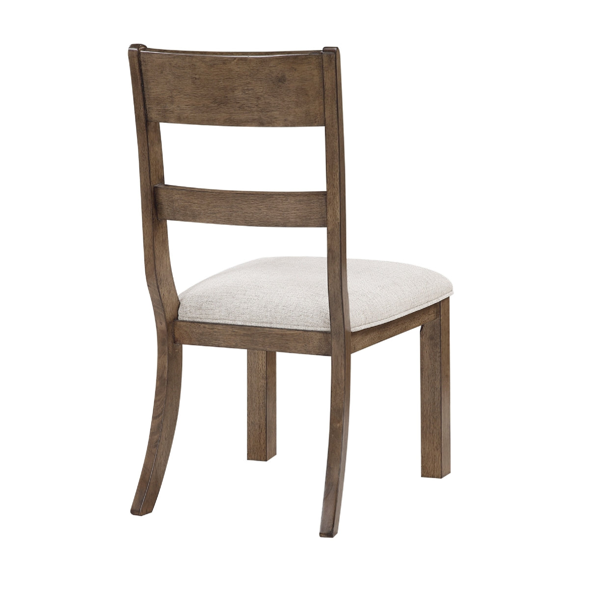 Kin Dining Side Chair Set of 2, Gray Cushion, Brown Open Panel Back  - BM347138