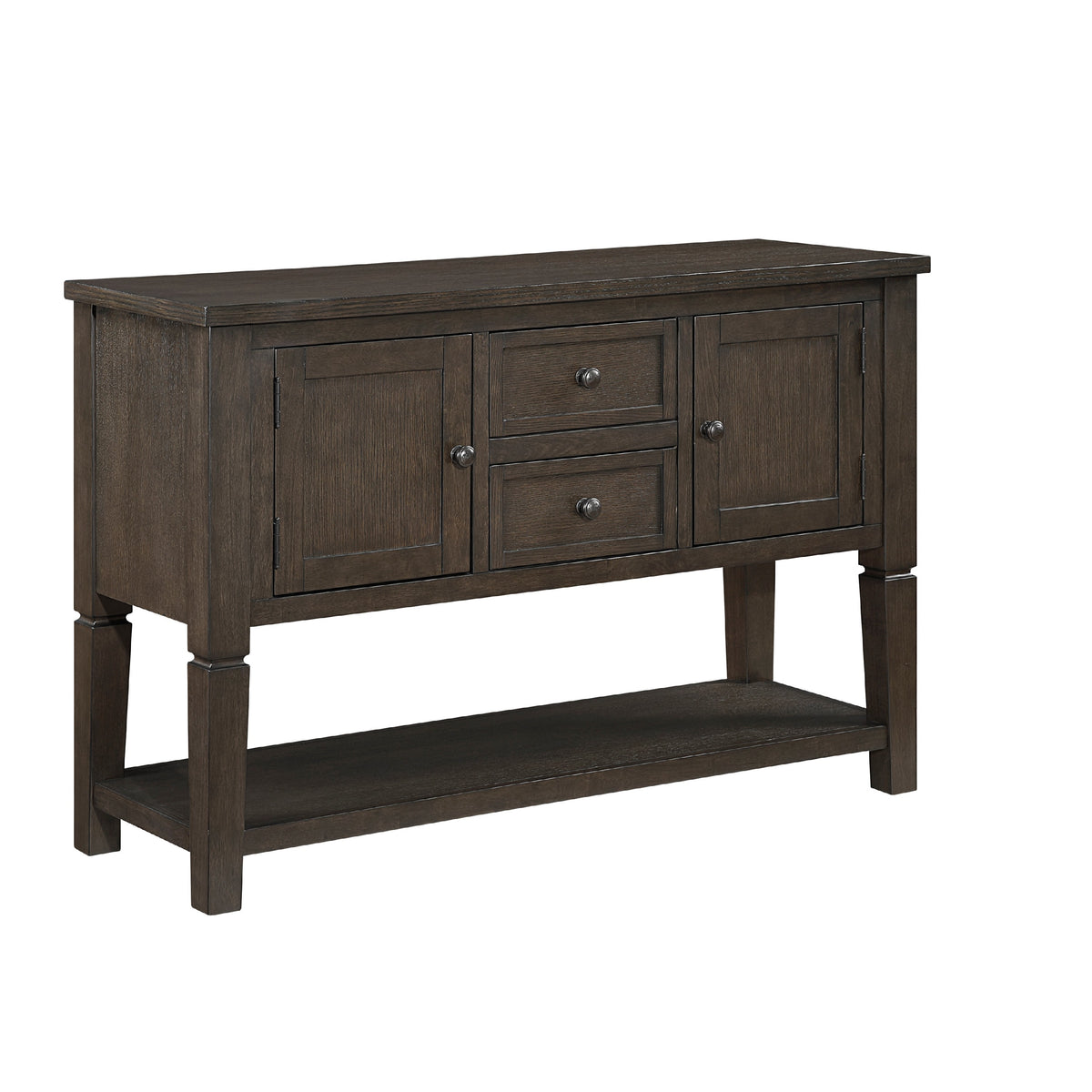 Vicy Sideboard Server, 2 Drawers and Cabinets, Espresso Brown 54 Inch  - BM347139