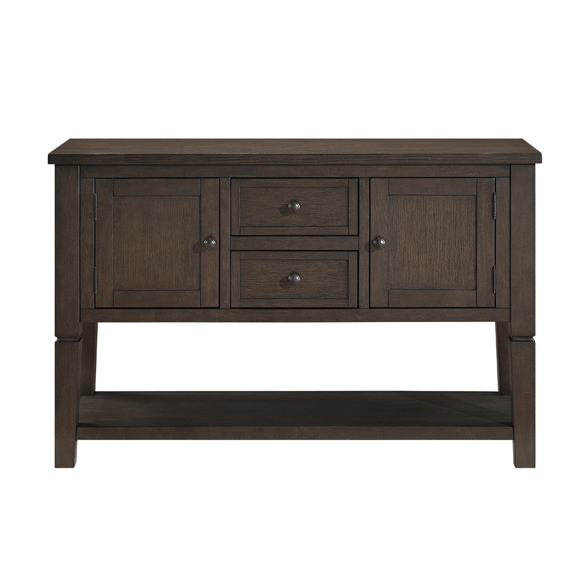 Vicy Sideboard Server, 2 Drawers and Cabinets, Espresso Brown 54 Inch  - BM347139