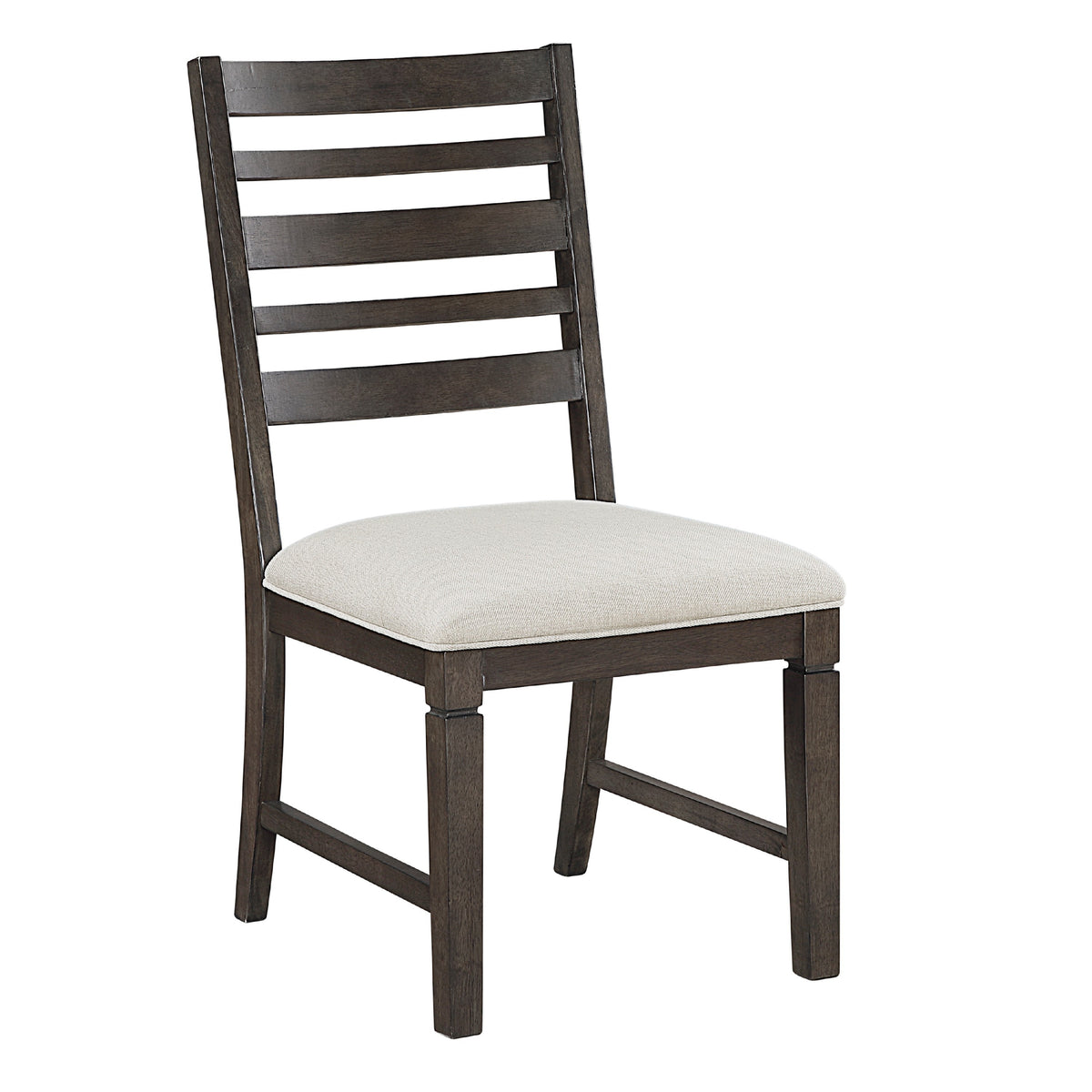 Vicy Dining Side Chair Set of 2, Beige Cushion, Espresso Brown  - BM347141
