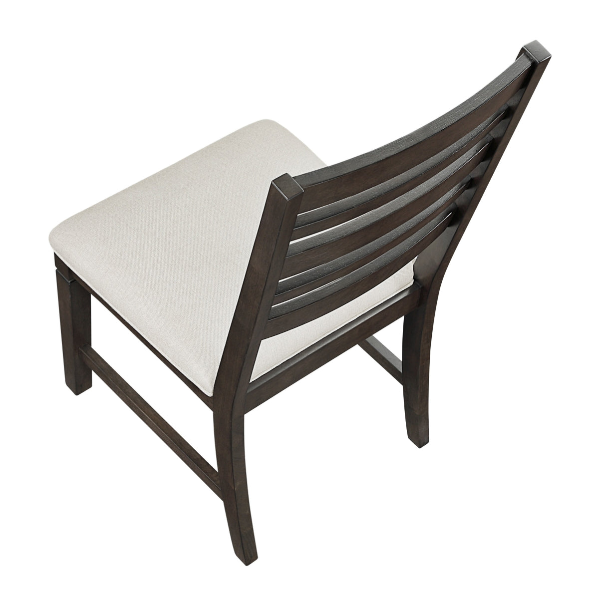 Vicy Dining Side Chair Set of 2, Beige Cushion, Espresso Brown  - BM347141