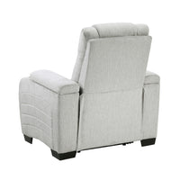 Reny Manual Reclining Chair w Cup Holders, Light Gray Microfiber  - BM347148
