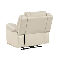 Hem Power Reclining Chair w LED and USB Ports, Beige Faux Leather  - BM347149