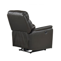 Lea Power Reclining Chair w USB Port, Dark Brown Top Grain Leather  - BM347153