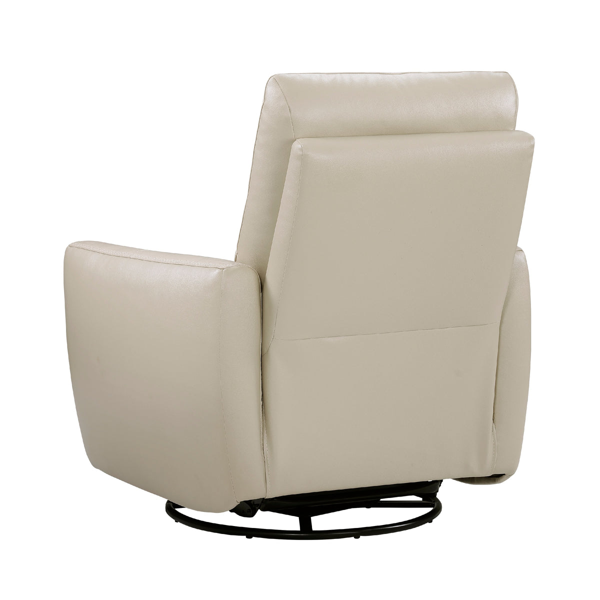 Cax Swivel Glider Manual Reclining Chair, Pull Tab, Taupe Brown Leather  - BM347155