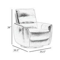 Cax Swivel Glider Manual Reclining Chair, Pull Tab, Taupe Brown Leather  - BM347155