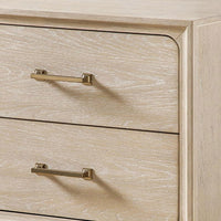 Rozie Nightstand, 2 Drawers, Metal Legs, Light Oak Brown Wood 27 Inch - BM347584