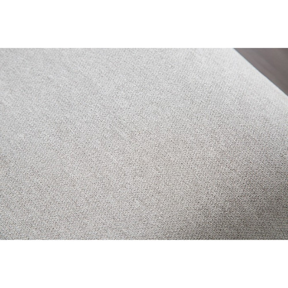 Ramie Side Dining Chair Set of 2, Wingback Chestnut Wood, White Fabric - BM347586