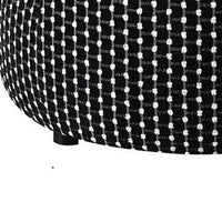 Viani Accent Ottoman, Square Dotted Pattern, Black Chenille 36 Inch - BM347595
