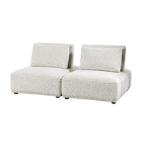 Stavan 2 Seater Modular Sofa, Light Gray Boucle, Adjustable Seat Depth - BM347600